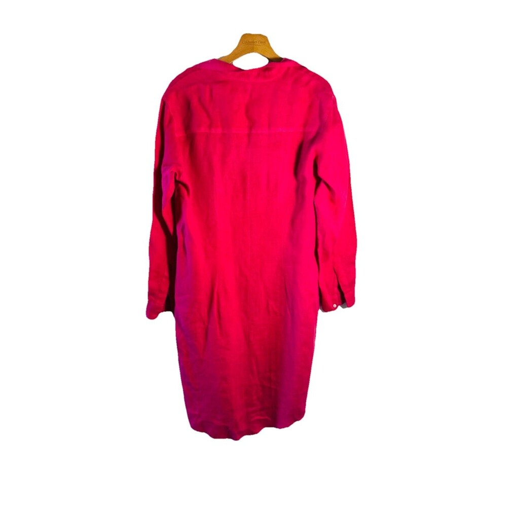 Frank & Eileen Top Shirt Small Adult Pink Mary Button Up Shirtdress Pocket Women - Picture 11 of 16